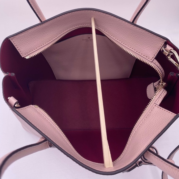 Kate Spade Medium Top ZIP Satchel Rose Smoke - Picture 12 of 12